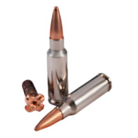 Underwood Ammo 6.5 Grendel 120 Grain Monolithic Hollow Point Boat Tail Nickel Plated Brass Cased Rifle Ammunition