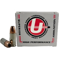 Underwood Ammo 9mm Luger +P+ 124 Grain Bonded Jacketed Hollow Point Nickel Plated Brass Cased Pistol Ammunition