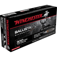 Winchester Ballistic Silvertip .300 Winchester Short Magnum 150 grain Fragmenting Polymer Tip Brass Cased Centerfire Rifle Ammunition