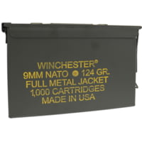 opplanet winchester usa handgun ammo 9mm luger full metal jacket 124 grain 1000 rounds q4318ac