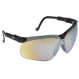 Uvex Genesis Safety Glasses with Black Frame and Vermillion XTR Anti-Fog Lens