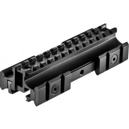 Tactical 1/" See-Through Picatinny Riser Flat Top Rail Rifle Scope Mount Base BK