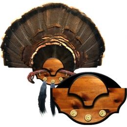 Turkey Mount Model: Thunder Bird KNOTTY PINE Turkey Fan Plaque MOUNTING KIT