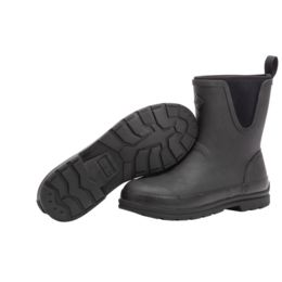 black pull on boots mens