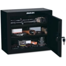 Stack On Pistol Ammo Steel Cabinet W 2 Removable Shelves Highly
