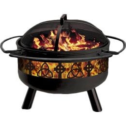 Stone River Gear Solid Steel Fire Pit Grill Combo Free Shipping