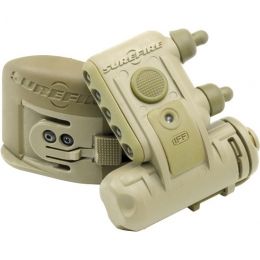 SureFire HL1-C Military Helmet Mount Light, Tan, Red/White/Blinking IR  LEDs, Molle Clip — Color: Tan, Fabric/Material: Polymer, Beam Color:  Blinking