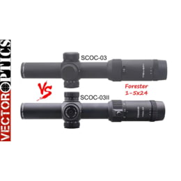 Vector Optics Forester 1-5x24 CQB Scope - SCOC-03 GenI VS SCOC-03II GenII