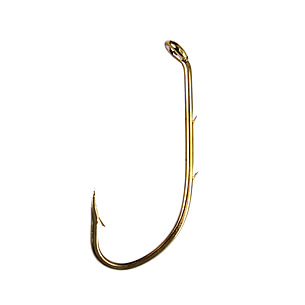 Eagle Claw Baitholder Hook, Offset, Claw Point, Down Eye, 2 Slices