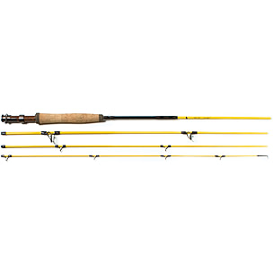 Eagle Claw Powerlight Fly Rod, 4 Piece, Mod Fast, 9 Guides + Tip, 5 Wt.
