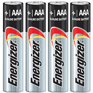 ENERGIZER 7638900437539 Battery, 1.5 V, AAA, Alkaline, Raised Positive and  Flat Negative, 10.5 mm