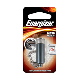 Energizer Micro LED Keychain Flashlight EMKC4BBP Free Shipping