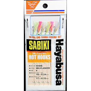 Hayabusa S-505E-8 Mix-Flash Sabiki Rig Size 8 6Us 6 Hooks