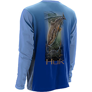 HUK Performance Fishing Mens KScott Performance Lets Fight Long Sleeve Shirt