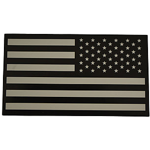 US Flag Patch Black and White 3 Inch