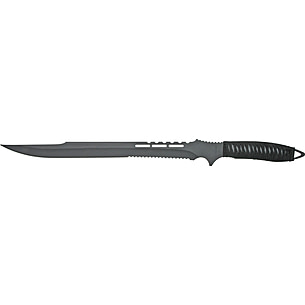 Master Cutlery Short Sword Black, 17.5in, Partially Serrated Blade