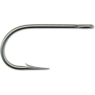 Mustad Classic Salmon/Siwash Hook, Hollow Point, Wide Gap, 3X Strong, Open  Soft Eye