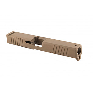 Glock® 17 Compatible Pistol Build Kit w/ FDE Front & Rear Serrated Slide