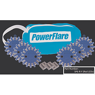 Powerflare LED Safety Flare, LED Color Red PF210-R-O