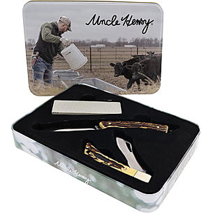 Uncle Henry Wood Hunter & Folder Gift Set - Red Hill Cutlery