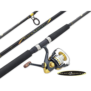 South Bend Black Beauty2 8ft. 2 Pc MH Spinning Fishing Rod and