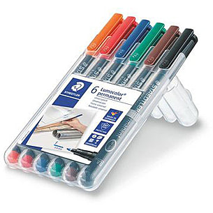 Staedtler Lumocolor Permanent Marker Superfine Set of 8