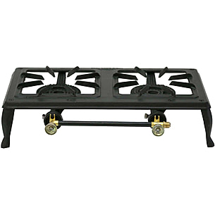 2 Burner Propane Stove With Bulk Tank Hose