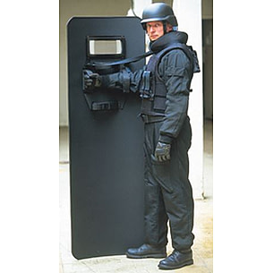 United Shield Standard Ballistic Shield, NIJ Level IIIA Protection,  Optional 4 x 16 Viewport, Led light, multiple sizes available, for  Military and Law Enforcement - Dana Safety Supply