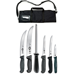 Victorinox 11 Piece Pro Plus Butchers Knife Set Black