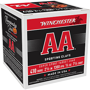 Winchester AA 410 Bore 1/2 oz 2.5 Shotgun Ammunition Up to $5.20 Off