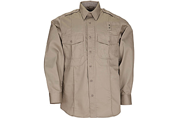 Image of 5.11 Tactical PDU Long Sleeve Twill Class B Shirt - Men's, Silver Tan, LT, 72345-160-L-T