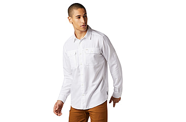 Image of Mountain Hardwear Canyon Long Sleeve Shirt - Men's, White, Medium, OM7043100-M