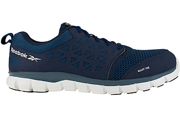 Image of Reebok Mens Sublite Cushion Work Athletic Oxford Shoes, Navy, 10.5, RB4043-NAVY-10.5-MENS-M
