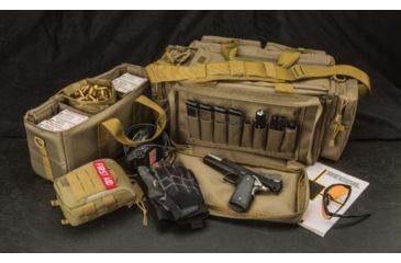Image of 5.11 Tactical Range Ready Duffel Bags w/Tote, Bottle Carrier, Magazine Slots, Sandstone, One Size, 59049-328-1 SZ
