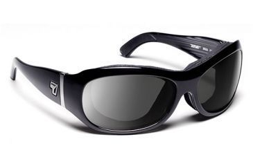 Image of 7 Eye 7eye Air Shield Sunglasses Briza, Sharp View Clear PC Lens, Glossy Black Frame, S-M , Women 310540