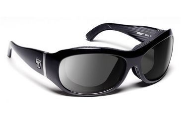 Image of 7 Eye 7eye Air Shield Sunglasses Briza, Sharp View Gray Polarized PC Lens, Glossy Black Frame, S-M , Women 310553