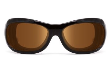 Image of 7Eye by Panoptix Womens AirShield Sedona Sunglasses, RX Ready, Black Pearl Frame, SharpView Copper Lens, M-L 325042