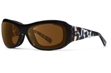 Image of 7Eye by Panoptix Womens AirShield Sedona Sunglasses, RX Ready, Black Pearl Frame, SharpView Polarized Copper Lens, M-L 325054