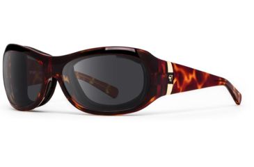 Image of 7Eye by Panoptix Womens AirShield Sedona Sunglasses, RX Ready, Light Tortoise Frame, SharpView Polarized Gray Lens, M-L 326053