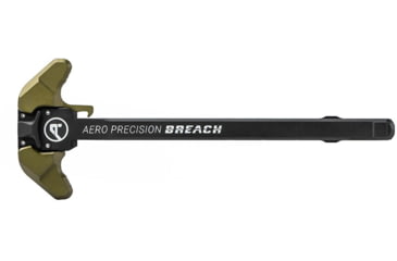 Image of Aero Precision AR15 Breach Ambi Charging Handle w/Small Lever, Black/OD Green Anodized, APRA700130C