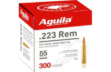 Aguila Ammunition .223 Remington 55 Grain Full Metal Jacket Rifle Ammunition, 300, FMJ