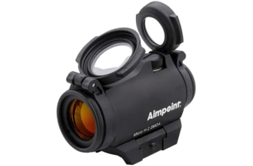 Image of Aimpoint Micro H-2 Red Dot Reflex Sight, 2 MOA Dot Reticle, w/ Picatinny Mount, Black, Semi Matte, Anodized, 200185
