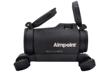 Image of Aimpoint Micro H-2 Red Dot Reflex Sight, 2 MOA Dot Reticle, w/ Saddle Mount, Black, Semi Matte, Anodized, 200187