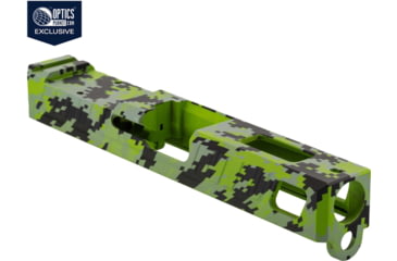 Image of American Tactical Arms OPMOD ATA19 Badger Slide W/ Optic Cut, Glock 19, Gen 3, Green Digital, SLD-ATA19-BDR-DIGI-GRN-RMR
