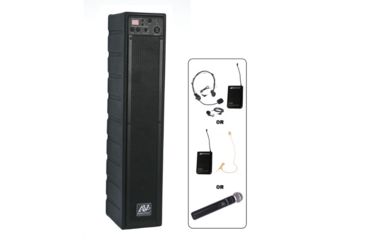Image of AmpliVox Line Array Speaker with Wireless Mic, Black, SW1234