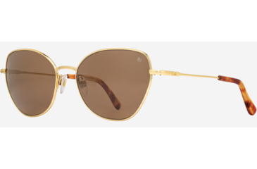 Image of AO Whitney Sunglasses - Womens, Gold Frame, Cosmetan Brown AOLite Nylon Lenses, 51-19-145, WHI358STHABNN