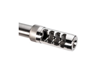 Image of Area 419 The Hellfire Match Self-Timing Muzzle Brake, 6.5mm, 5/8-24 Threads, Raw Stainless, 419HFMAT-SS-6.5-5824