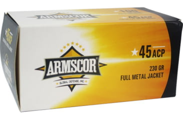 Armscor Precision Inc .45 ACP 230 Grain Full Metal Jacket Brass Cased Pistol Ammunition