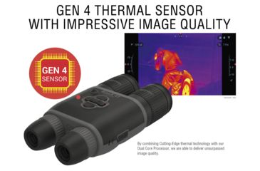 Image of ATN Binox-4T 640-2.5-25x Thermal Binocular, Black / Grey, TIBNBX4643L