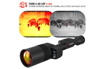 Image of ATN Thor 5 XD LRF 4-40x 1280x1024 12 Micron Smart HD Thermal Rifle Scope, 30mm Tube w/ Xtreme Definition 1.3 Megapixel Sensor, Multiple Patterns &amp; Color Options Reticle, Black, TIWST51210LRF